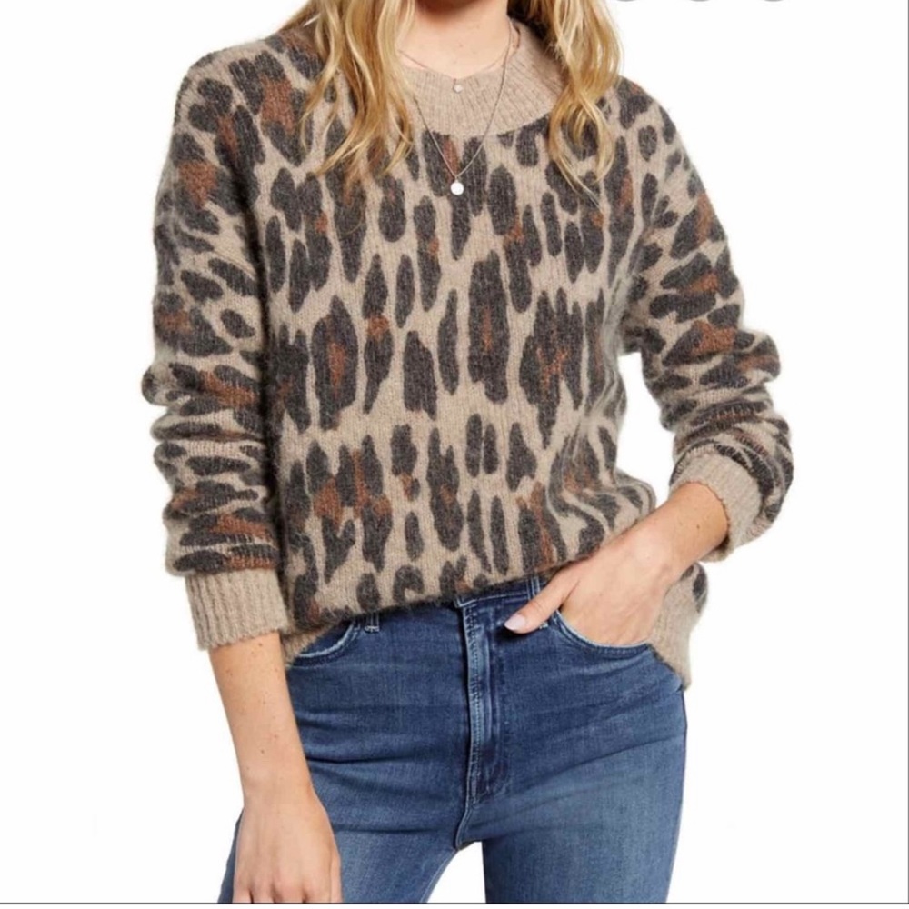 - Rails Lana Leopard Print Sweater Size Small - image 2